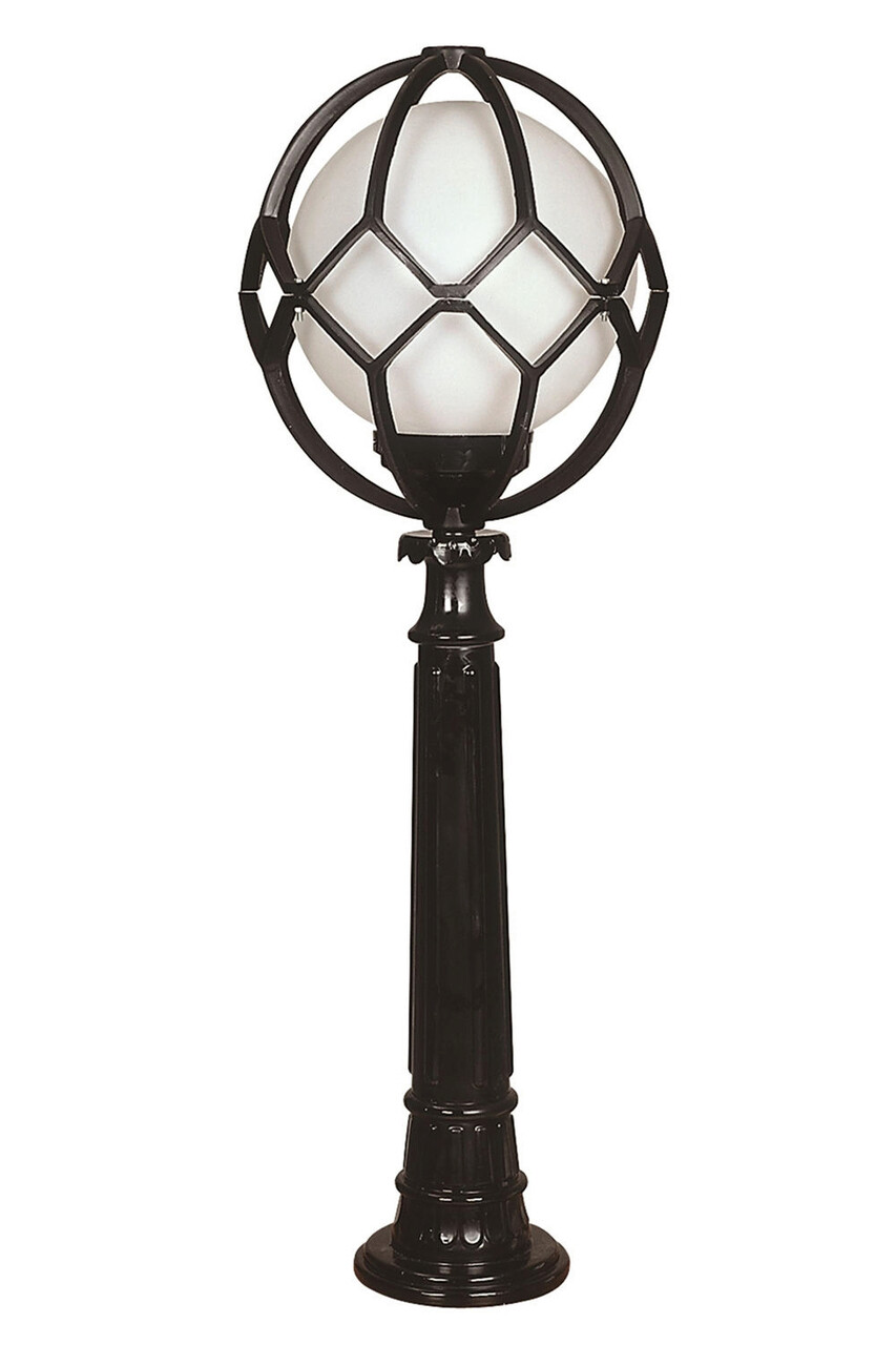 Lampadar de exterior, Opviq, 685AVN1117, Alb/Negru - imagine 5